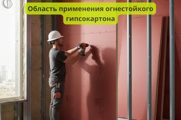 область применения огнестойкого гипсокартона фото